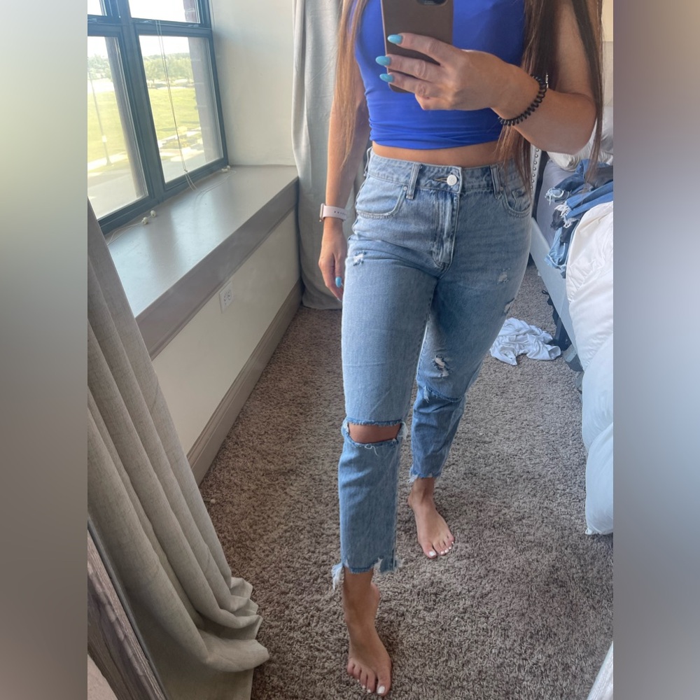 Straight leg jeans